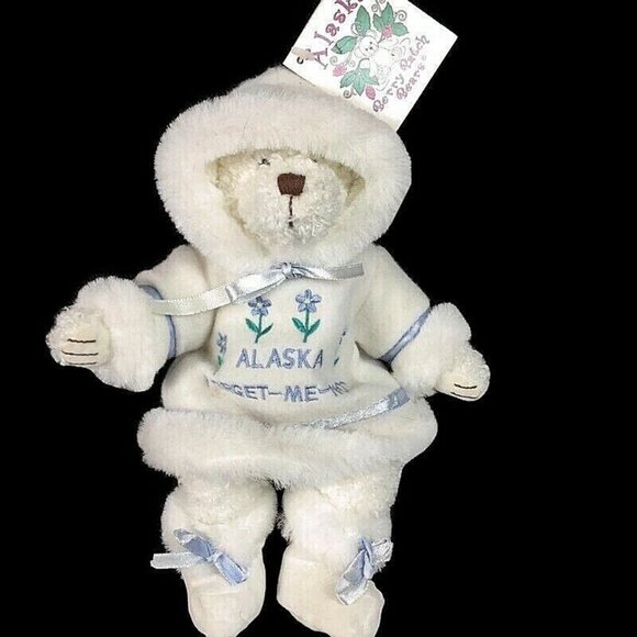 Arctic Circle Alaska Berry Patch soft plush white Bear in Hooded jacket - Picture 3 of 7